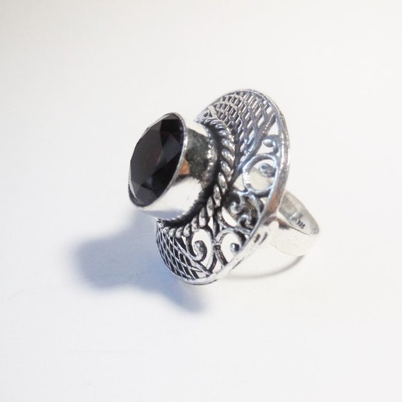 Ring Hessonite Garnet 925 Sterling Silver size 7 - Picture 4 of 9